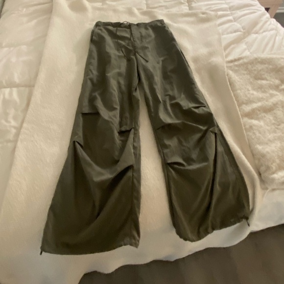 Zara Pants - Zara Olive Green Wide Leg Pants